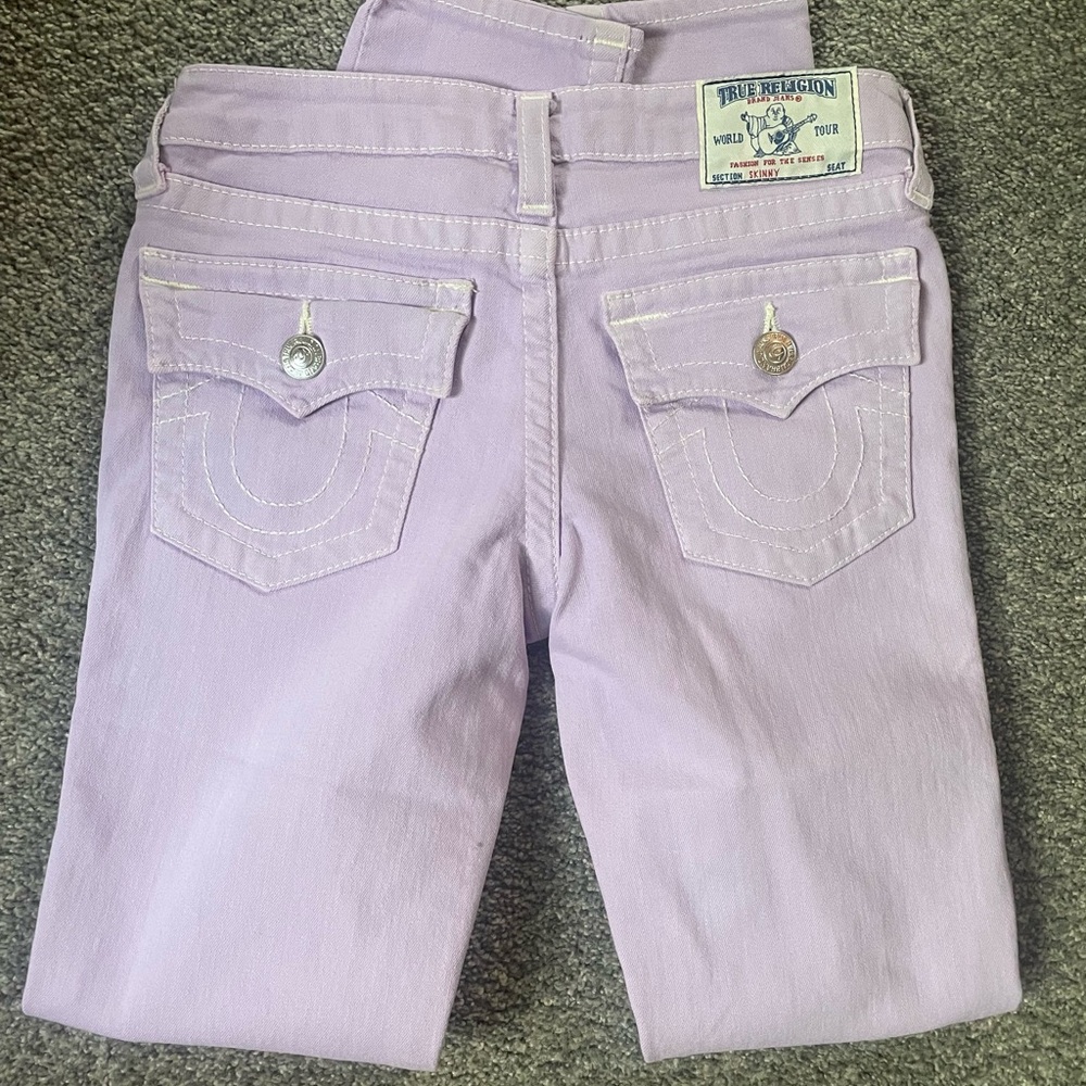 True Religion Lavender Skinny Jeans - girls Size 12